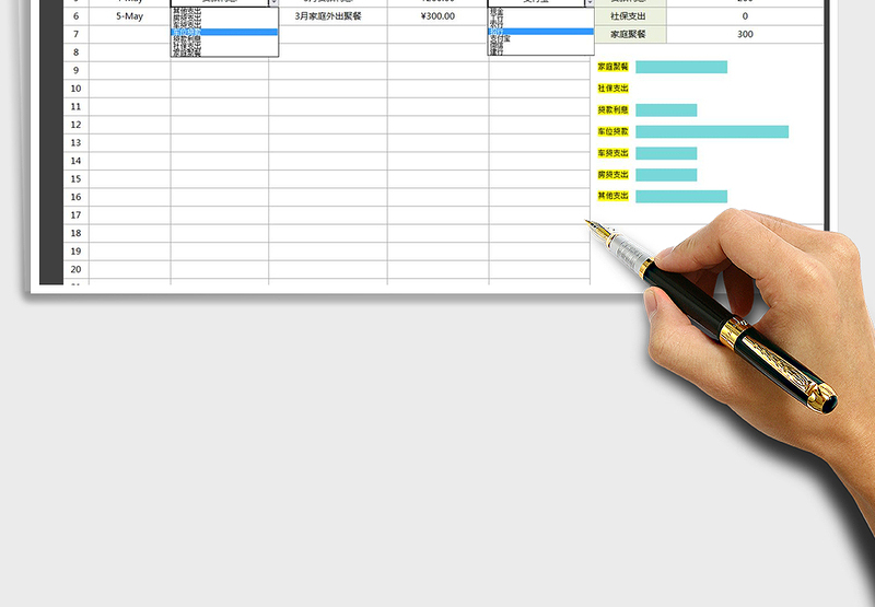 2025年费用支出记账表（全自动）