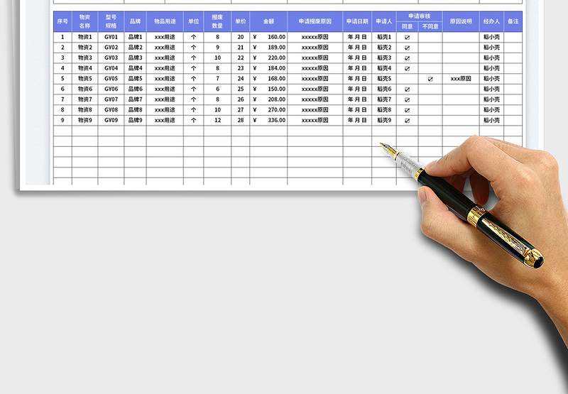 2025物品报废申请表免费下载