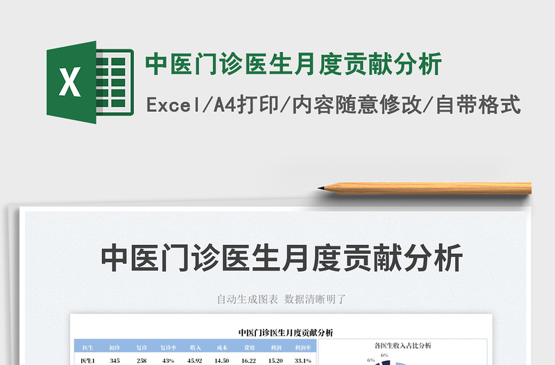 2025中医门诊医生月度贡献分析免费下载