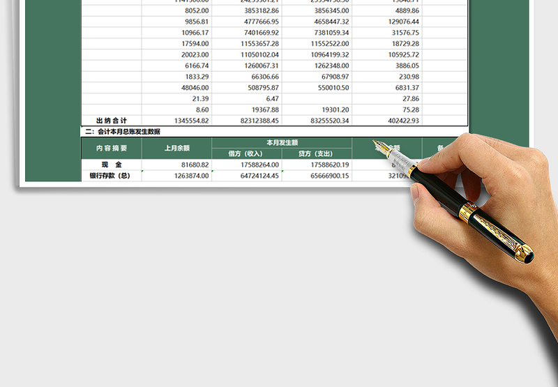 2025年现金银行对账单-自动计算