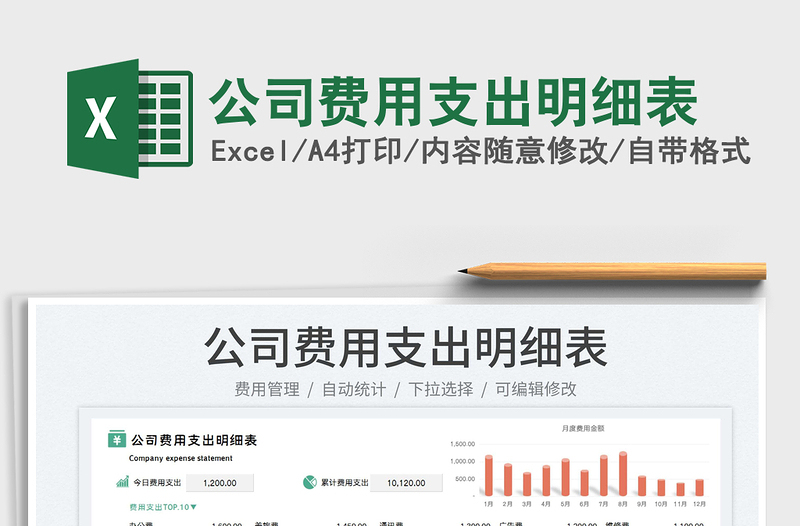 2025公司费用支出明细表免费下载