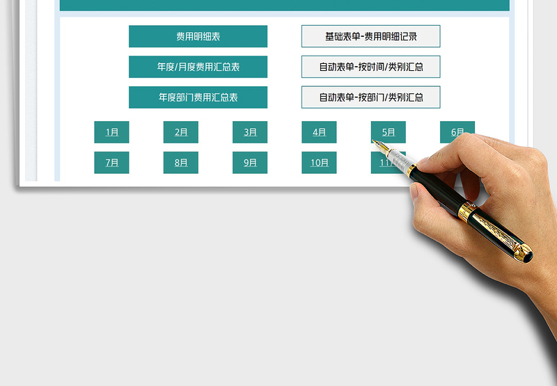 2025财务报表-年度费用明细账免费下载
