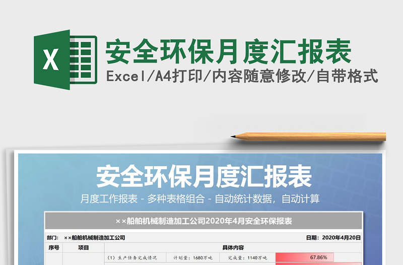 2025年安全环保月度汇报表