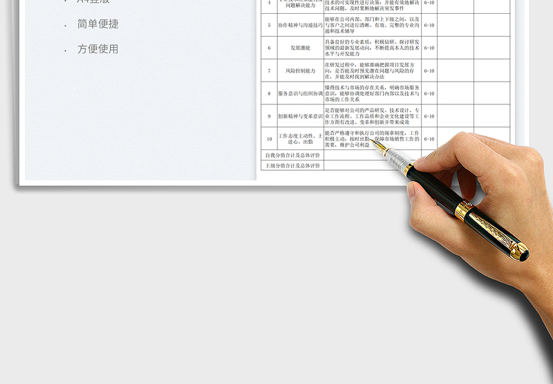 2025公司研发人员绩效考核表免费下载