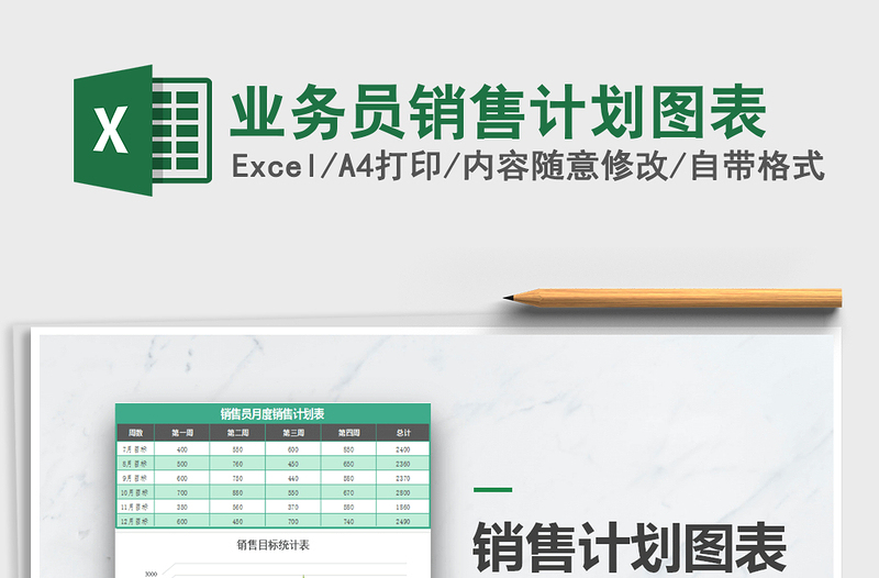 2025年业务员销售计划图表