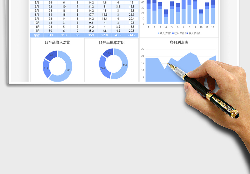 2025年销售业绩分析图表