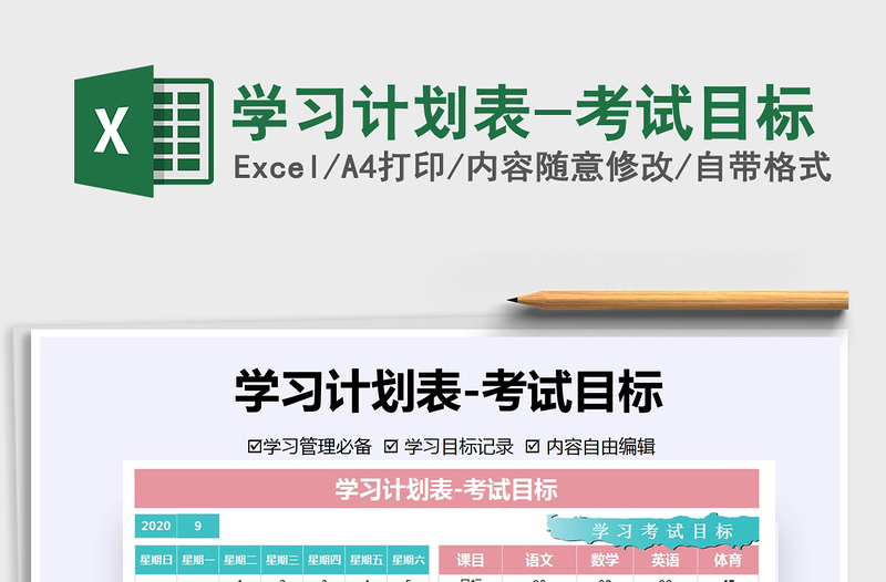 2025年学习计划表-考试目标