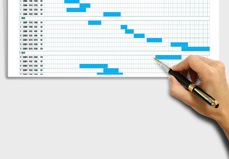 2024年项目工作进度计划甘特图（自动出图）