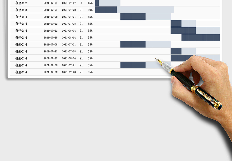 实用工作计划甘特图
