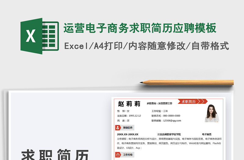 2025运营电子商务求职简历应聘模板免费下载