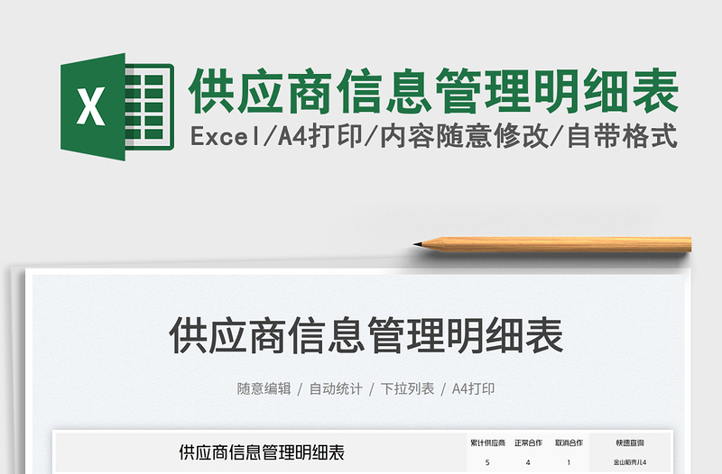 2025供应商信息管理明细表免费下载