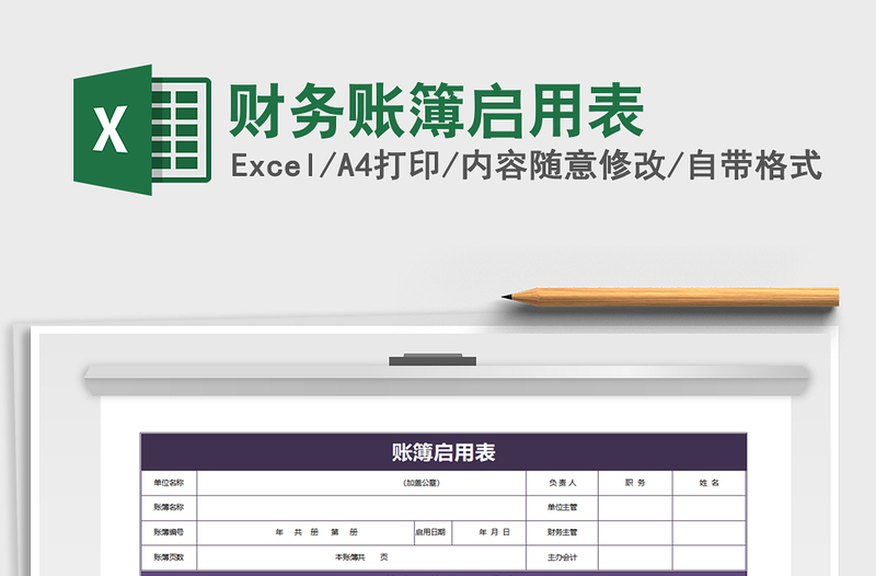 2025年财务账簿启用表