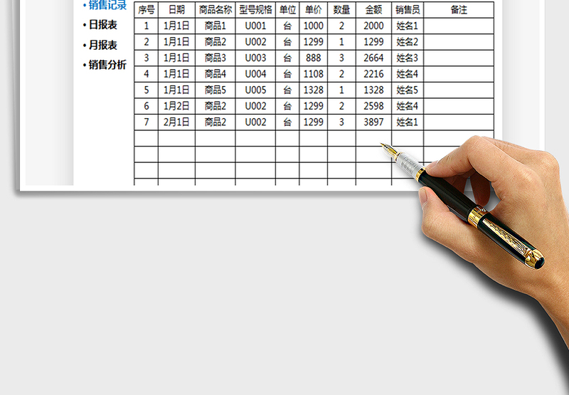 2025年商店销售管理表-自动报表