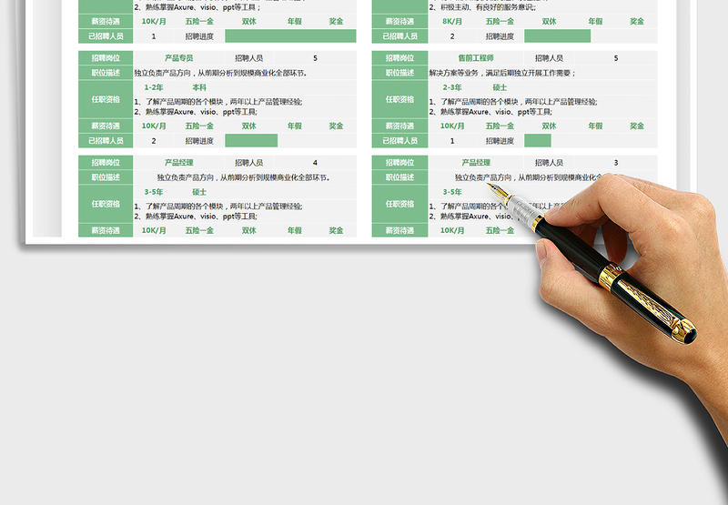 2025招聘计划及招聘进度表免费下载