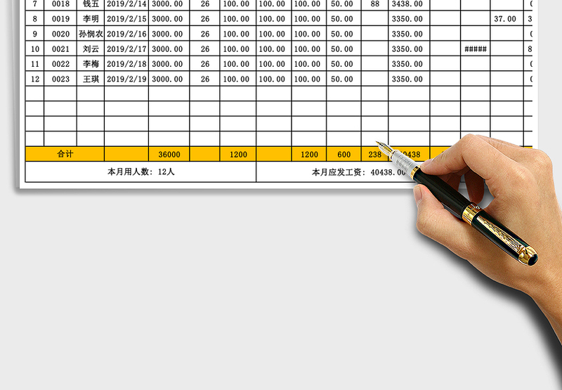 2025年员工工资表