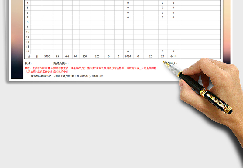2025年工资表-自动计算