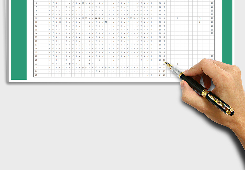 2025年考勤表-全自动计算