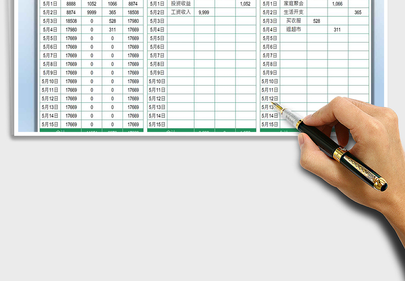 2025月度财务收支明细表免费下载