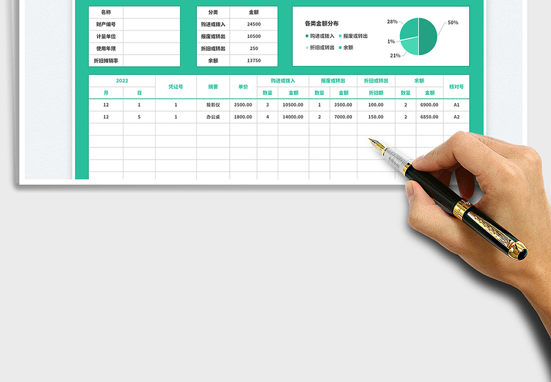 2025固定资产明细账免费下载