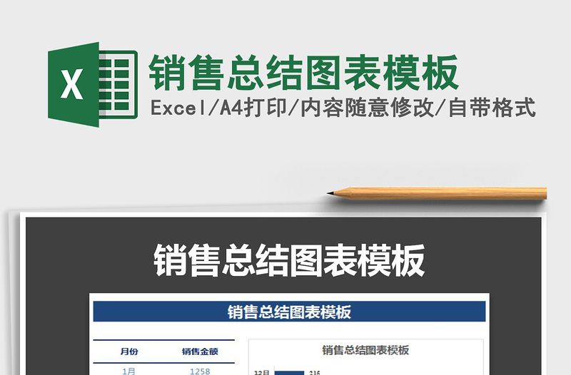 2025年销售总结图表模板