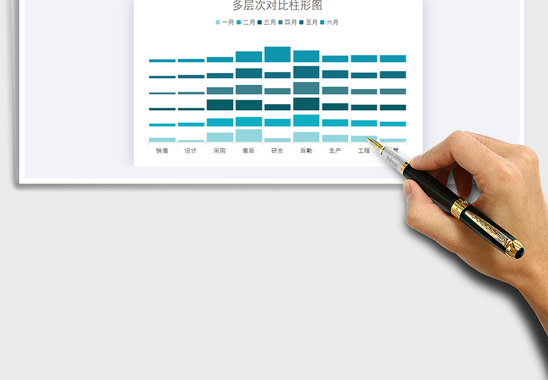 2025多层次对比柱形图免费下载