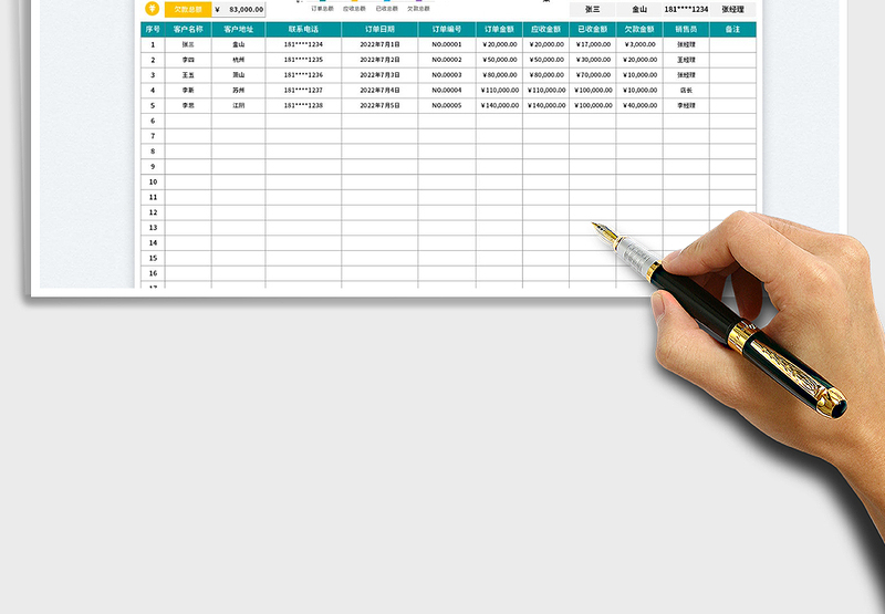 2025应收账款统计表