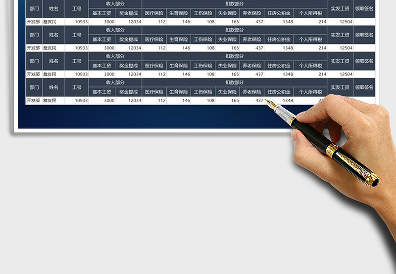 2025年财务会计工资结算表