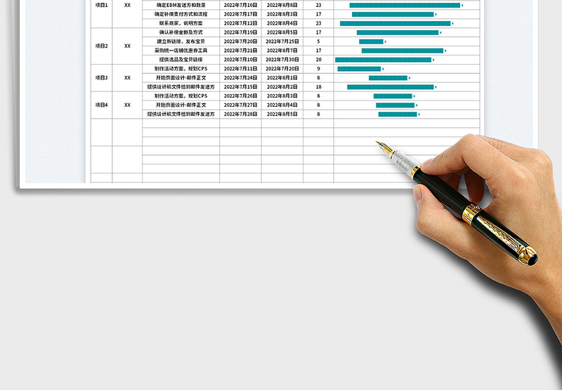 2025工作计划项目进度表