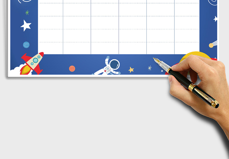 2024年可爱卡通开学复课课程表