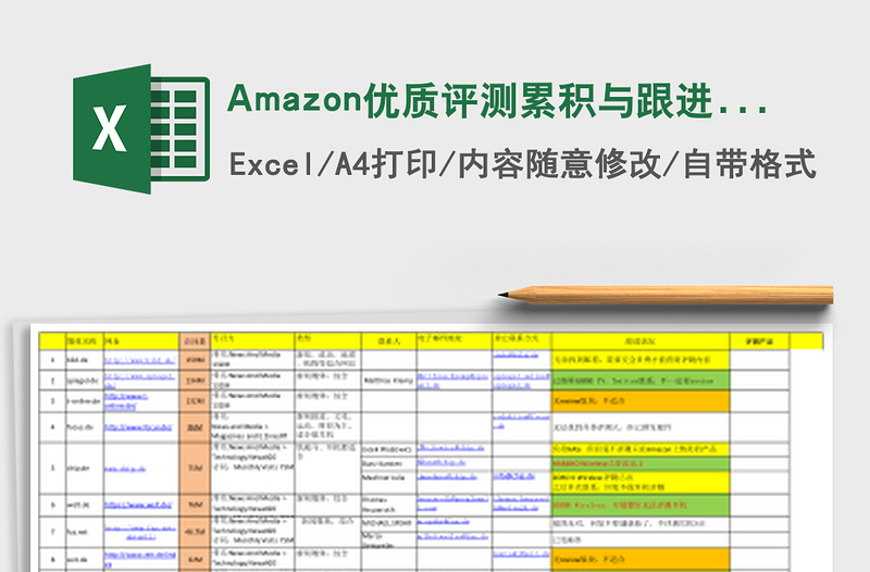 Amazon优质评测累积与跟进报告