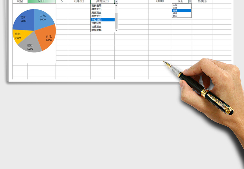 2025年支出明细统计表（通用）