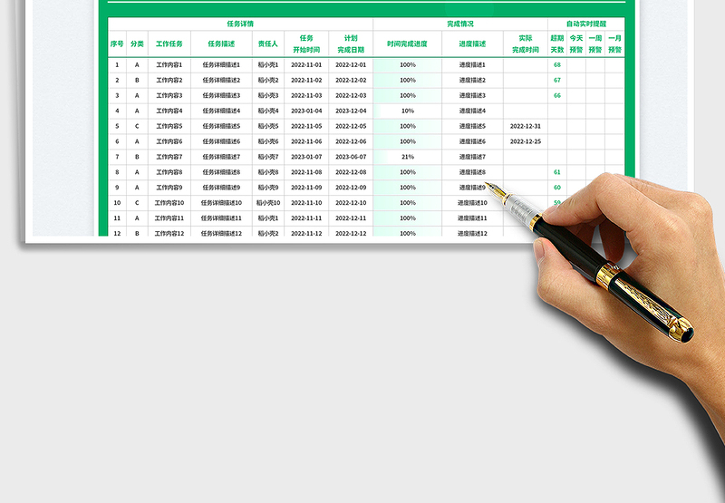 2025项目进度表免费下载