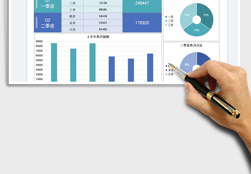 2025上半年数据分析图表免费下载