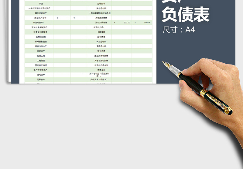 2025年资产负债表（简洁大方）