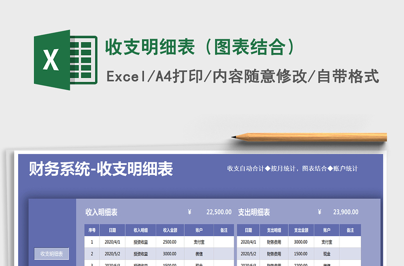 2025年收支明细表（图表结合）