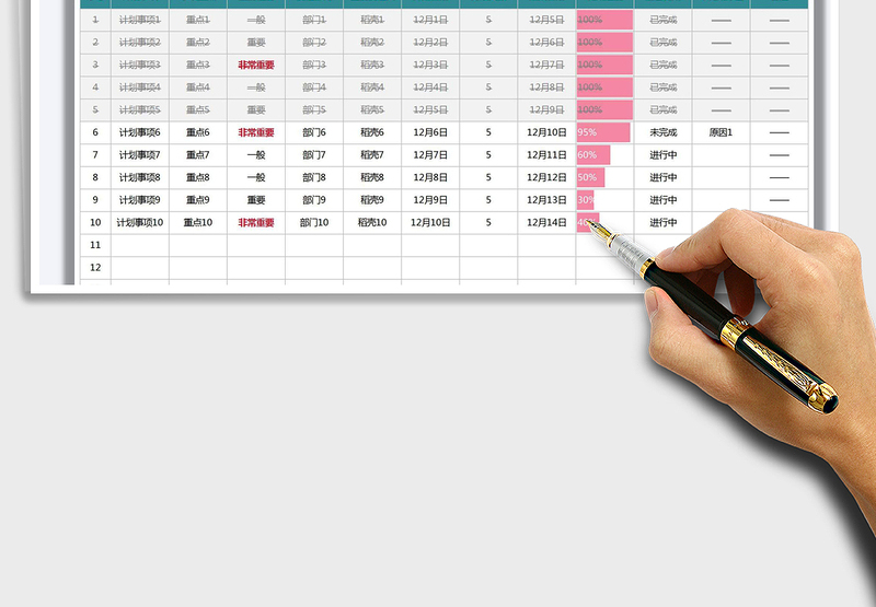 2025年工作进度计划表
