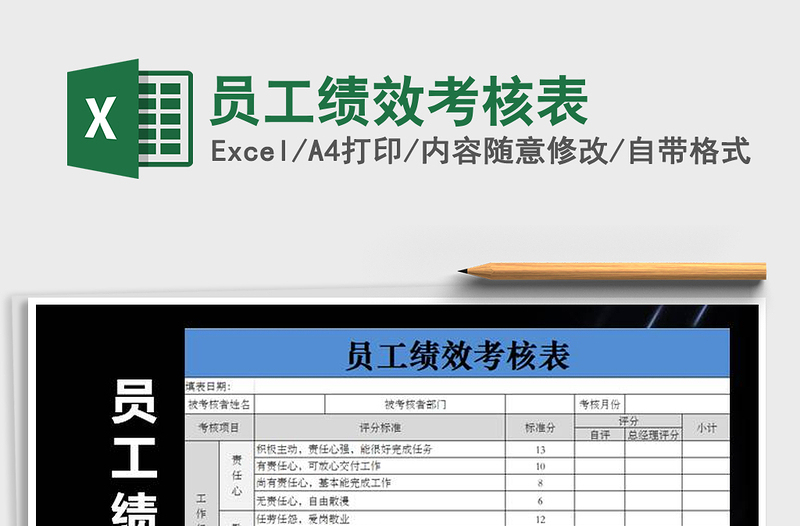 2025年员工绩效考核表