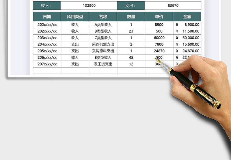 2025年财务报表收支记账统计
