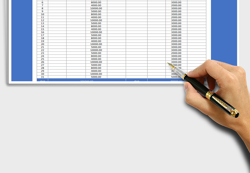 2025年月度收入支出管理明细表