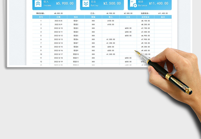 2025财务收支明细表免费下载