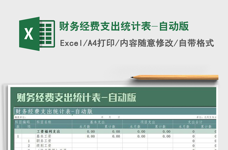 2025年财务经费支出统计表-自动版