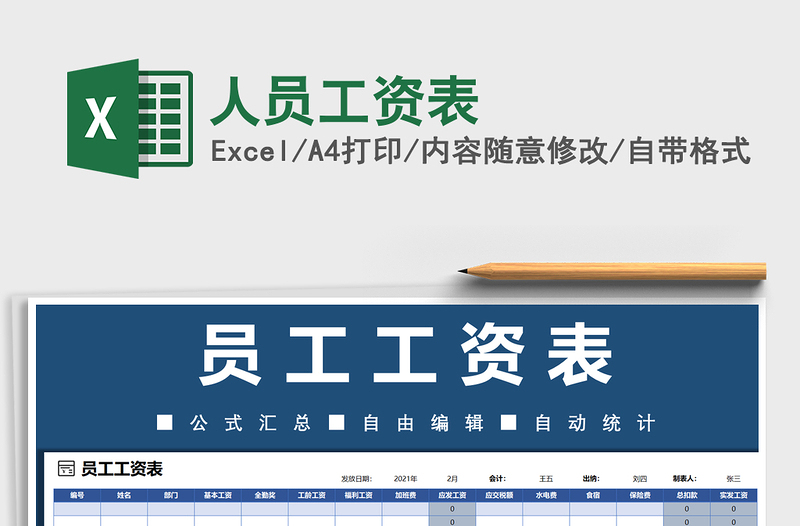 2025年人员工资表