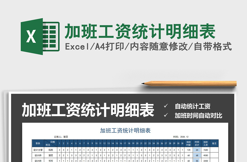 2025年加班工资统计明细表