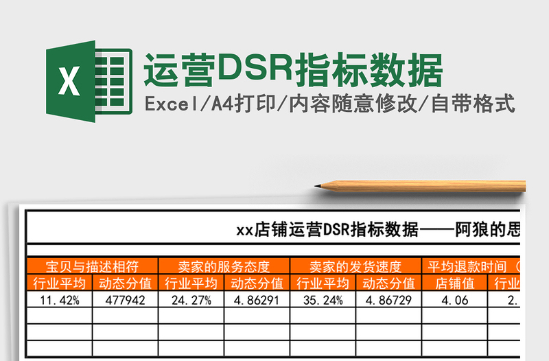 运营DSR指标数据