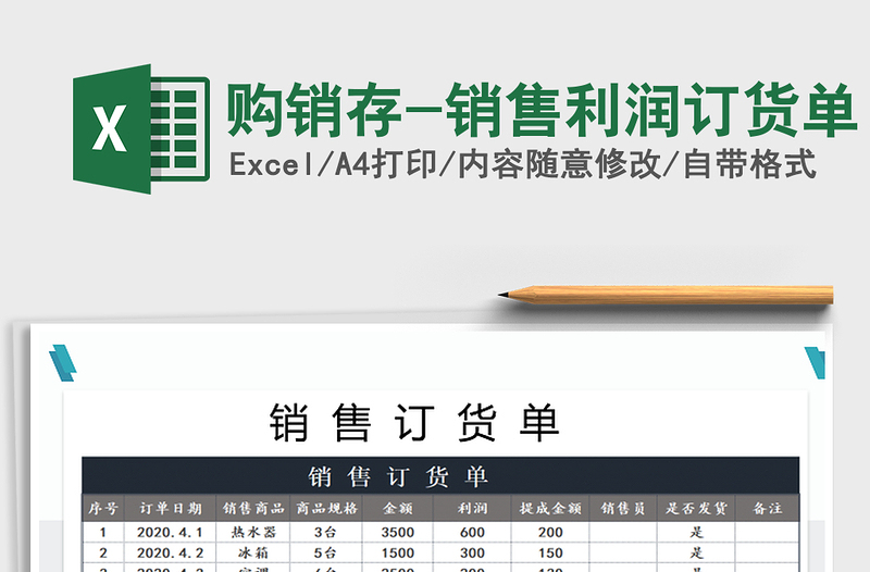 2025年购销存-销售利润订货单