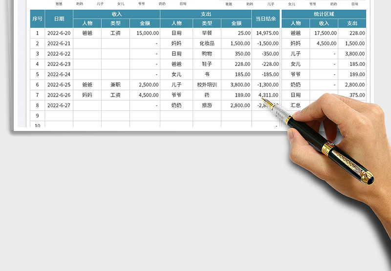 2025家庭收支管理表免费下载