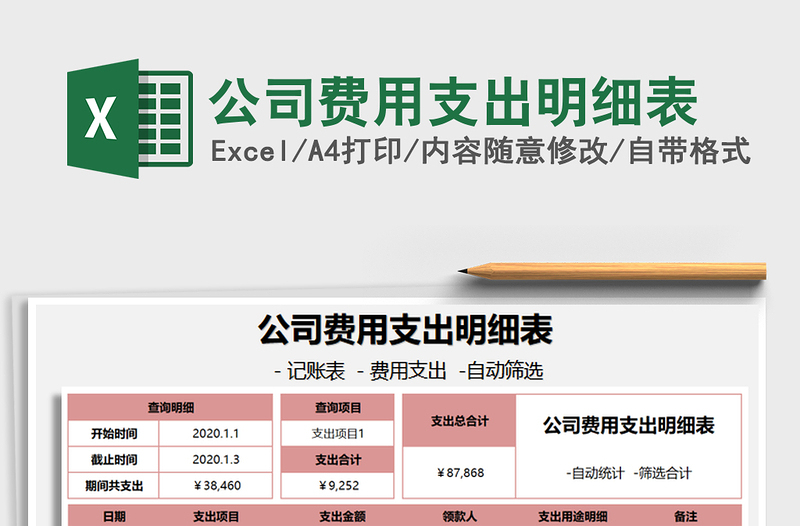 2025年公司费用支出明细表