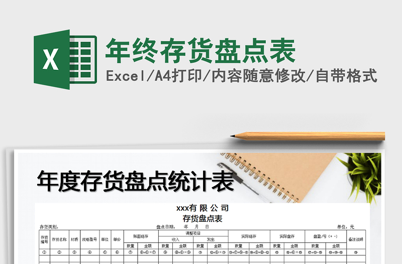 2025年年终存货盘点表