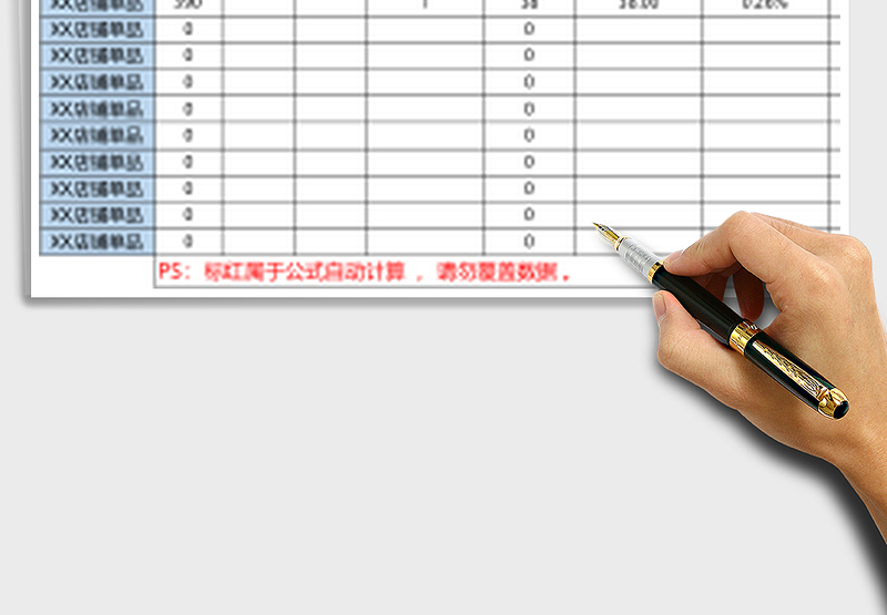 实用周竞品数据分析表