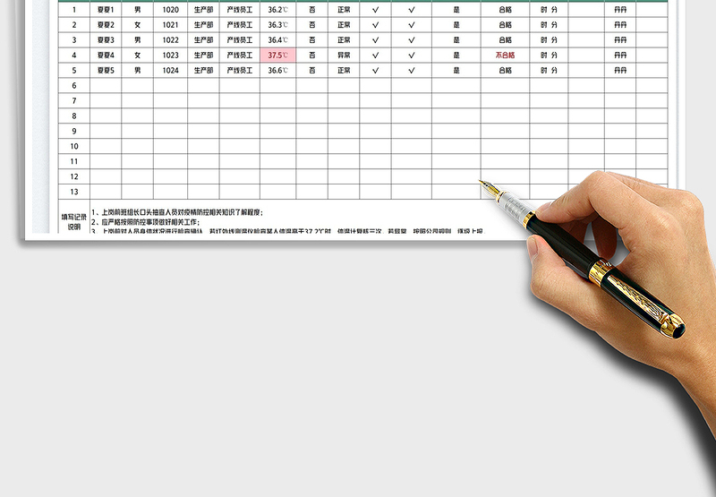 2025公司人员上岗检查记录表免费下载